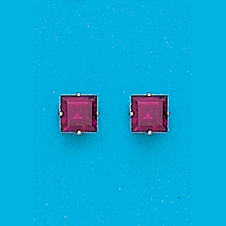 6Mm Square Red Cz