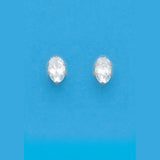 6X4 Oval Cz Earrings