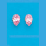 9X6 Pear Pink Cz Earrings