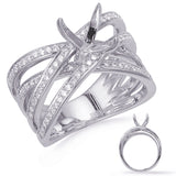 White Gold Diamond  Engagement  Ring