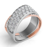 Rose & White Gold Diamond Fashion Ring
