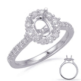 White Gold Halo Engagement Ring