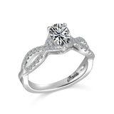 CR1001-SEMI-14K WHITE GOLD .22 SEMI RING