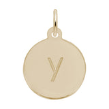 Petite Initial Disc - Lower Case Block Y