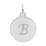 Petite Initial Disc - Script B