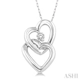 Twin Heart Shape Diamond Fashion Pendant