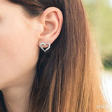 Silver Journey Heart Shape Diamond Earrings