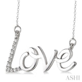 Silver Love Diamond Pendant