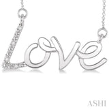 Silver Love Diamond Pendant