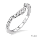 1/3 Ctw Round Cut Diamond Wedding Band in 14K White Gold