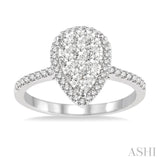 Pear Shape Lovebright Bridal Diamond Engagement Ring