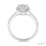 Pear Shape Lovebright Bridal Diamond Engagement Ring