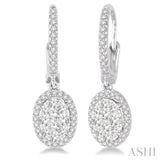 Oval Shape Lovebright Diamond Earrings