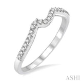 1/6 Ctw Round Cut Diamond Wedding Band in 14K White Gold