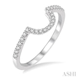 1/5 Ctw Round Cut Diamond Wedding Band in 14K White Gold