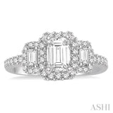 Past Present & Future Semi-Mount Diamond Engagement Ring