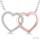 Twin Heart Shape Diamond Pendant