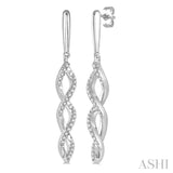 Diamond Swirl Long Fashion Earrings