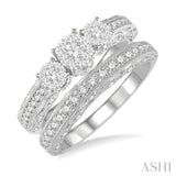 Past Present & Future Lovebright Bridal Diamond Wedding Set