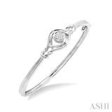 Silver Love Knot Diamond Bangle