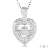 Silver Emotion Heart Shape Diamond Pendant