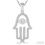 Diamond Hamsa Pendant