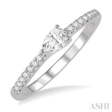 Pear Shape Light Weight Diamond East West Stack Ring