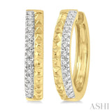 Diamond Pyramid Petite Huggie Earrings