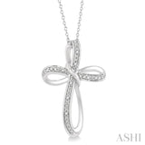 Silver Cross Diamond Pendant