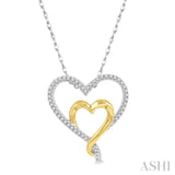 Diamond Double Heart Pendant