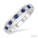Gemstone & Diamond Wedding Band