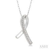 Diamond Ribbon Fashion Pendant