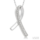 Diamond Ribbon Fashion Pendant