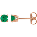 Round 4-Prong Lightweight Stud Earrings