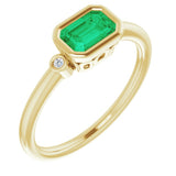 Accented Bezel-Set Ring