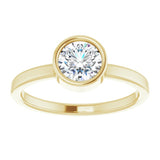 Bezel-Set Solitaire Ring