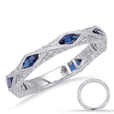 14 Kt White Gold Sapphire Color Rings - Precious