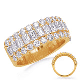 14 Kt Yellow Gold Diamond Band