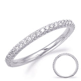 14 Kt White Gold Side Stone - Prong Set Bands