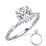 14 Kt White Gold Marquise Engagement Rings