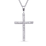 14 Kt White Gold Crosses Pendants