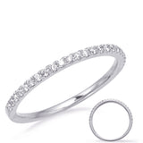 14 Kt White Gold Prong Set Bands