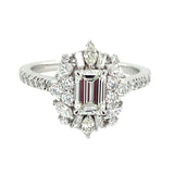 14 Kt White Gold Rounds Engagement Rings
