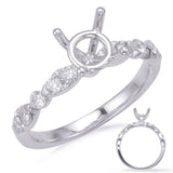 14 Kt White Gold Vintage Engagement Rings