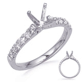 14 Kt White Gold Diamond Engagement Rings