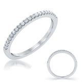14 Kt White Gold Prong Set Bands