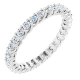 14K White 9/10 CTW Lab-Grown Diamond Eternity Band