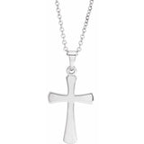 Sterling Silver 16.1x8 mm Cross 18