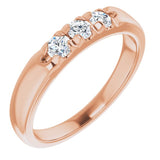 14K Rose 1/3 CTW Lab-Grown Diamond Anniversary Band