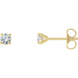 14K Yellow 1/8 CTW Natural Diamond Cocktail-Style Earrings